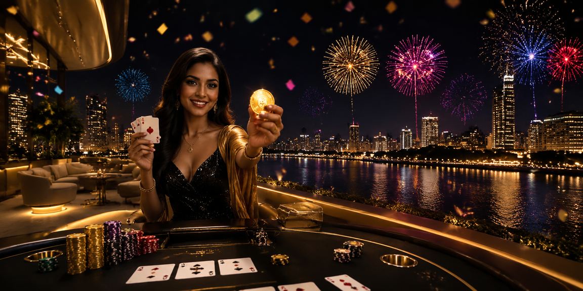 Focused live casino dealer hosting a blackjack table