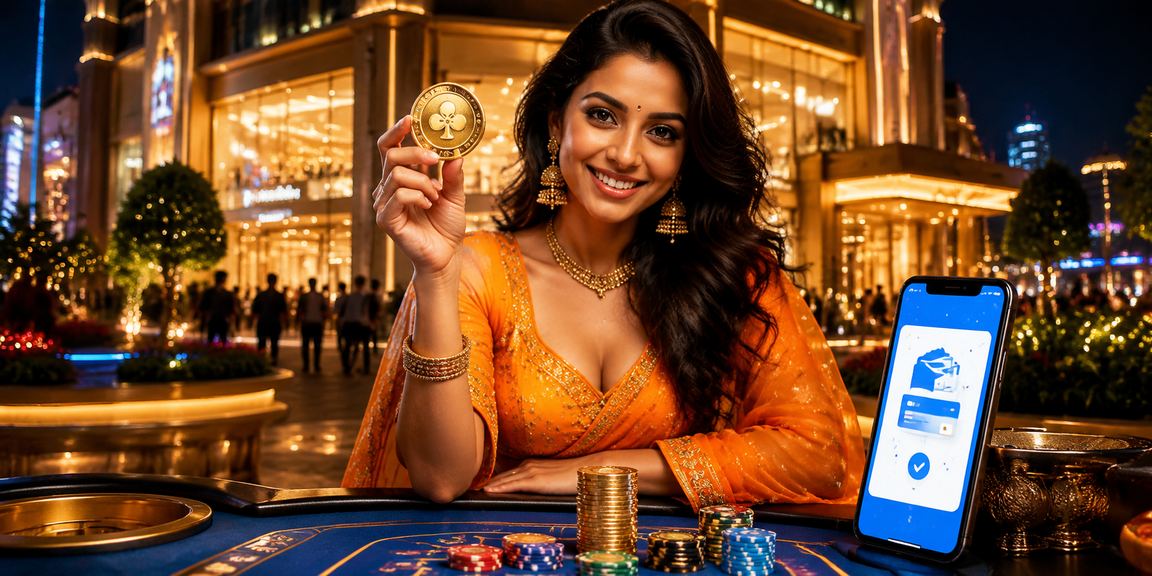 Playing cards and chips on a Teen Patti gaming table